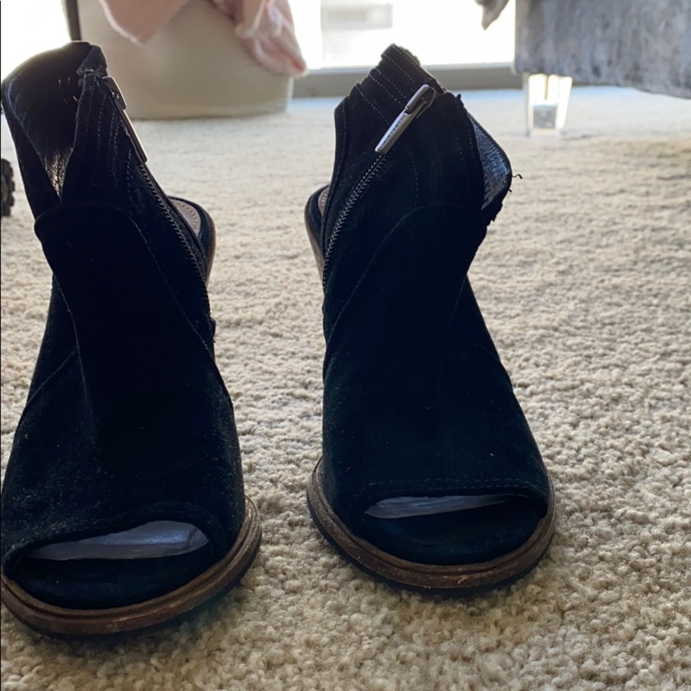 Open toe booties